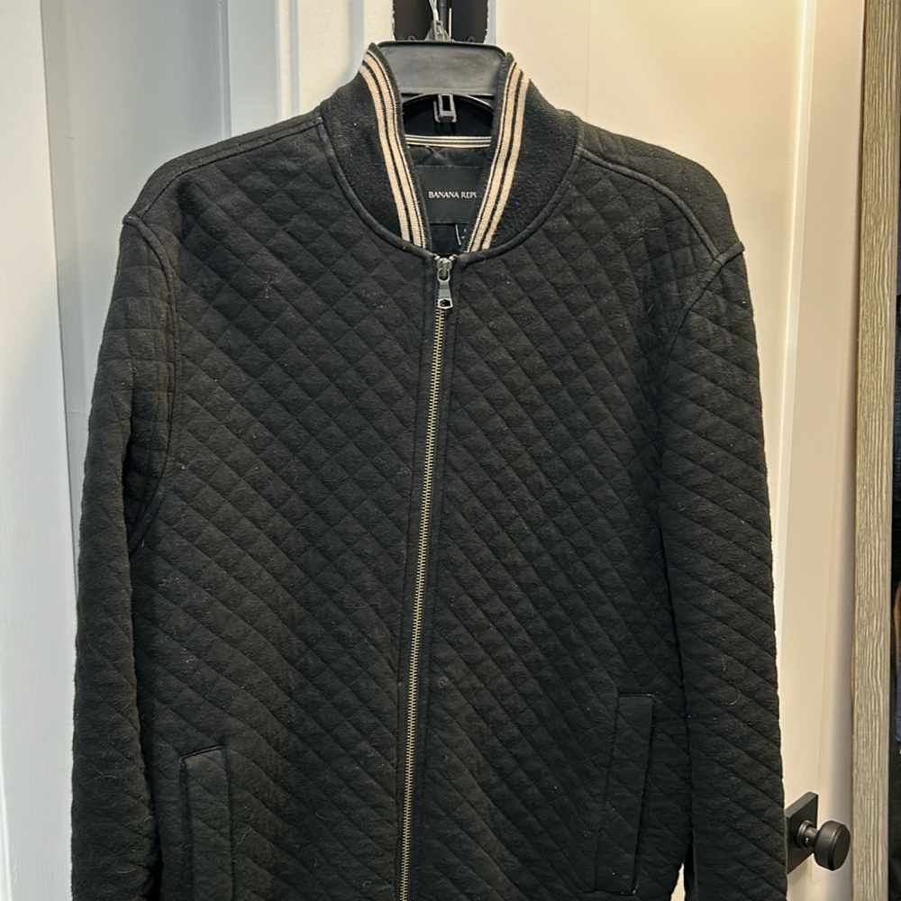 Banana Republic Black Bomber